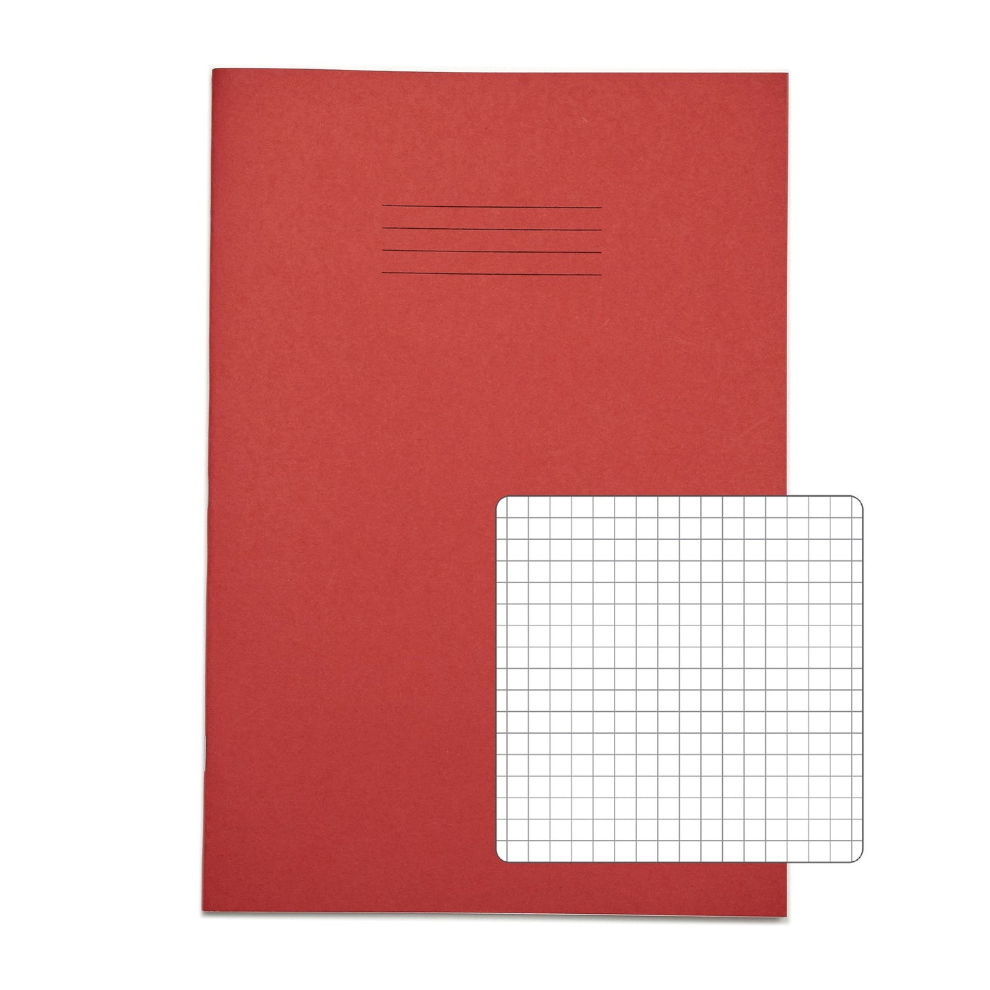 RHINO A4 Exercise Book 80 Page Red S5 (Pack of 10)