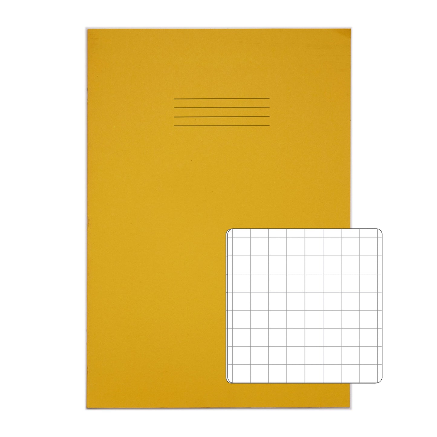 RHINO A4 Exercise Book 80 Page Yellow S10 (Pack of 10)