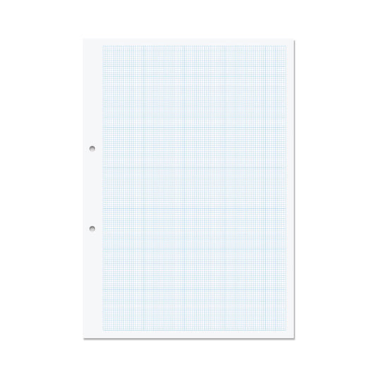 RHINO A4 Punched Graph Paper 500 Leaf 2:10:20 Graph Ruling (Pack of 5)