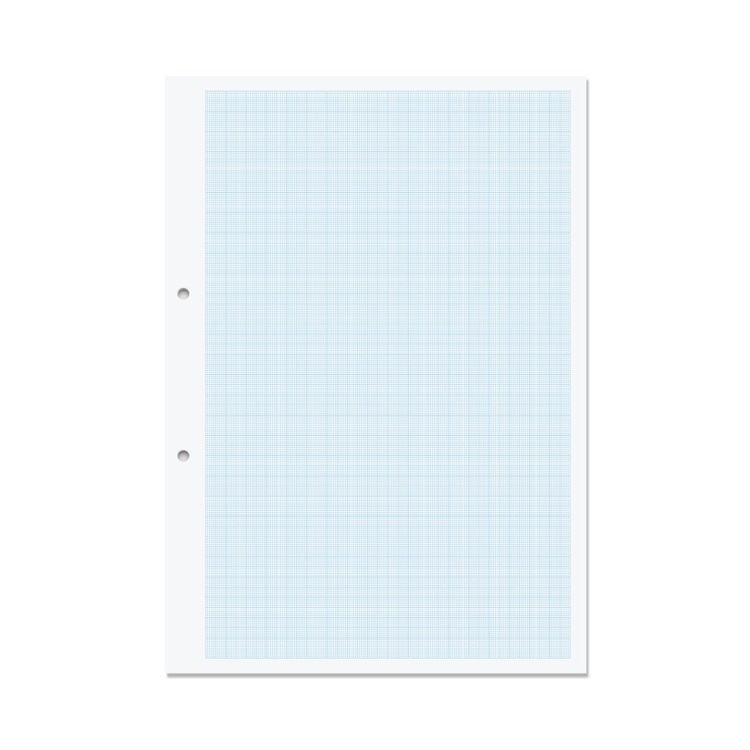 RHINO A4 Punched Graph Paper 500 Leaf 1:5:10 Graph Ruling (Pack of 5)