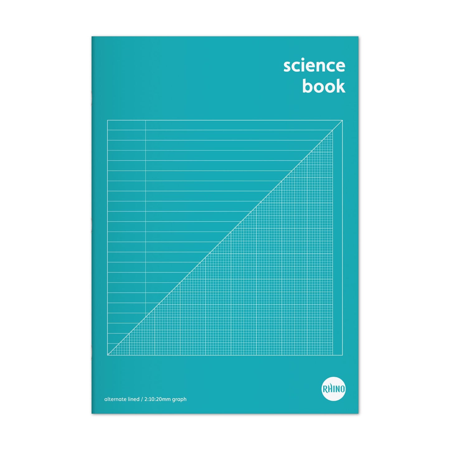 RHINO A4 Science Book 64 Page F8M and 2:10:20 Graph Ruling (Pack of 10)