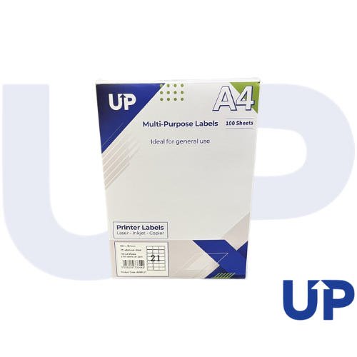 Compatible A4 Multipurpose Labels 21 Per Sheet 63.5 x 38mm (White) Pk of 100