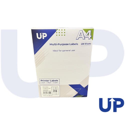 Compatible A4 Multipurpose Labels 24 Per Sheet 64 x 33.9mm (White) Pk of 100