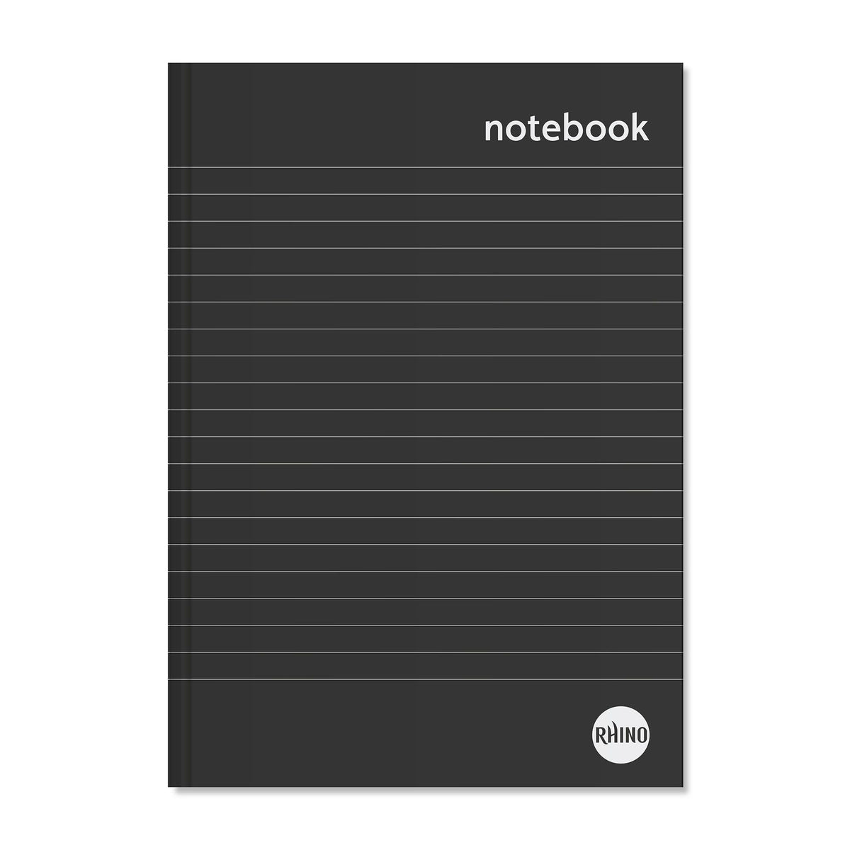 RHINO A5 Casebound N/Bk 192 Pg 8mm Ruled