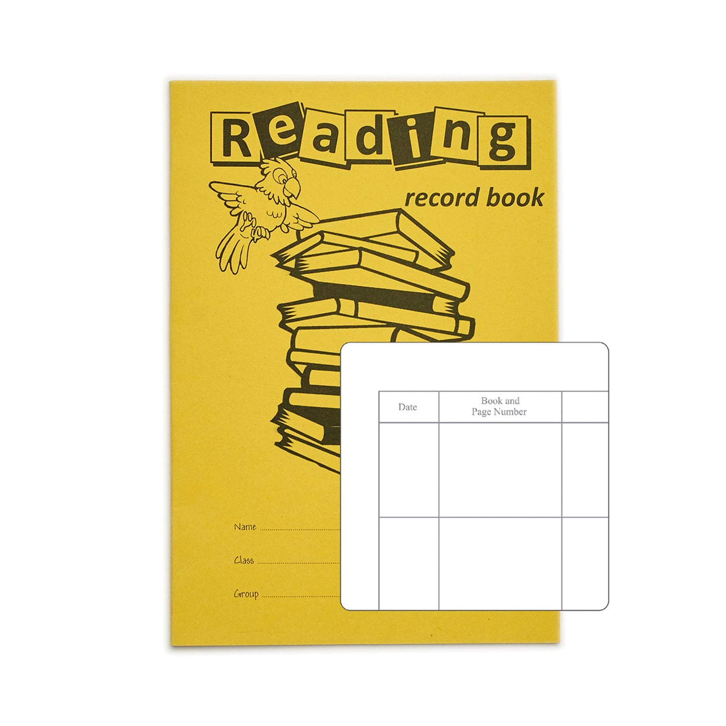 RHINO A5 Reading Record Book 40 Page Yellow Reading Record Template (Pack of 25)