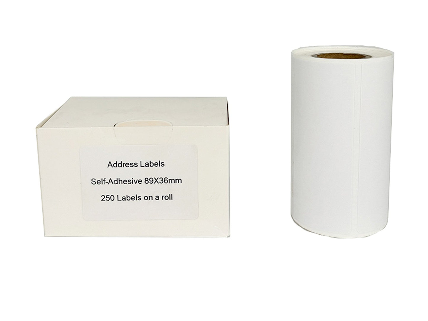 Address Label Roll Self Adhesive 89x36mm White Pk of 250