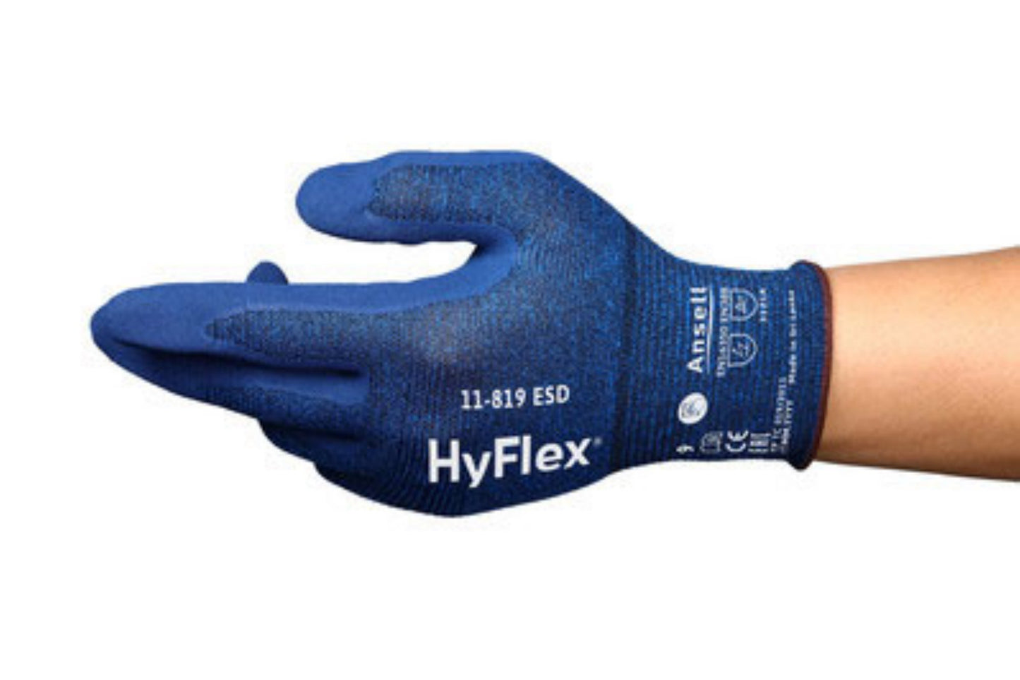 Ansell Hyflex 11-819 Esd Touchscreen Glove Blue XL (Pack of 12)