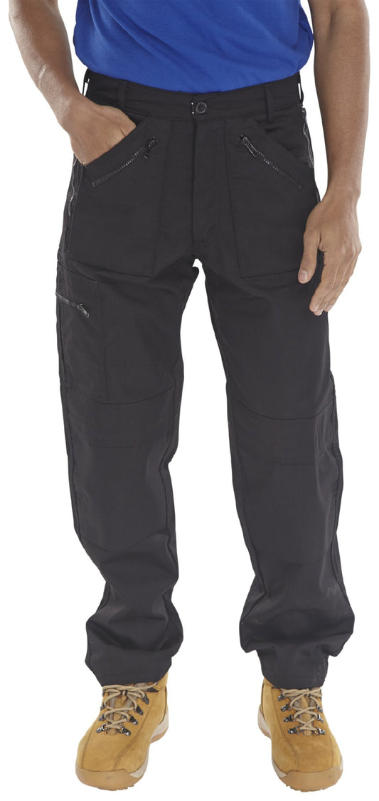 Beeswift Action Work Trousers Black 48T