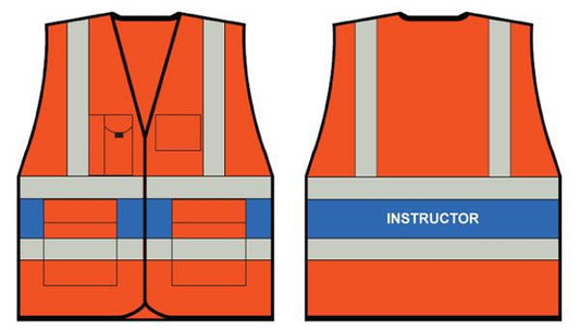 Beeswift Orange Exec Vest Lge C/W Instructor Back Logo