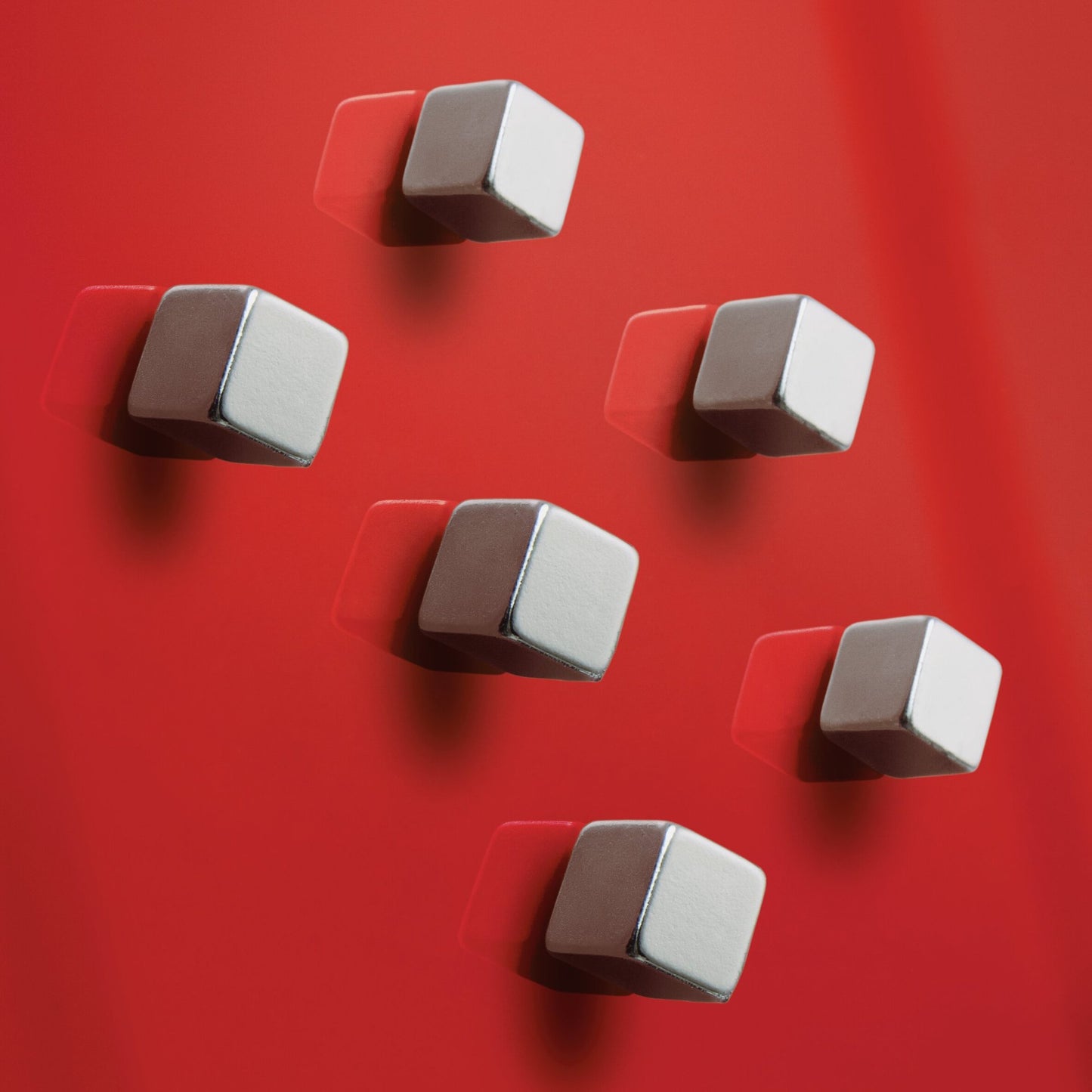 C5 ""Strong"" Silver Cube Design Magnets - 10x10x10mm (6) - GL192
