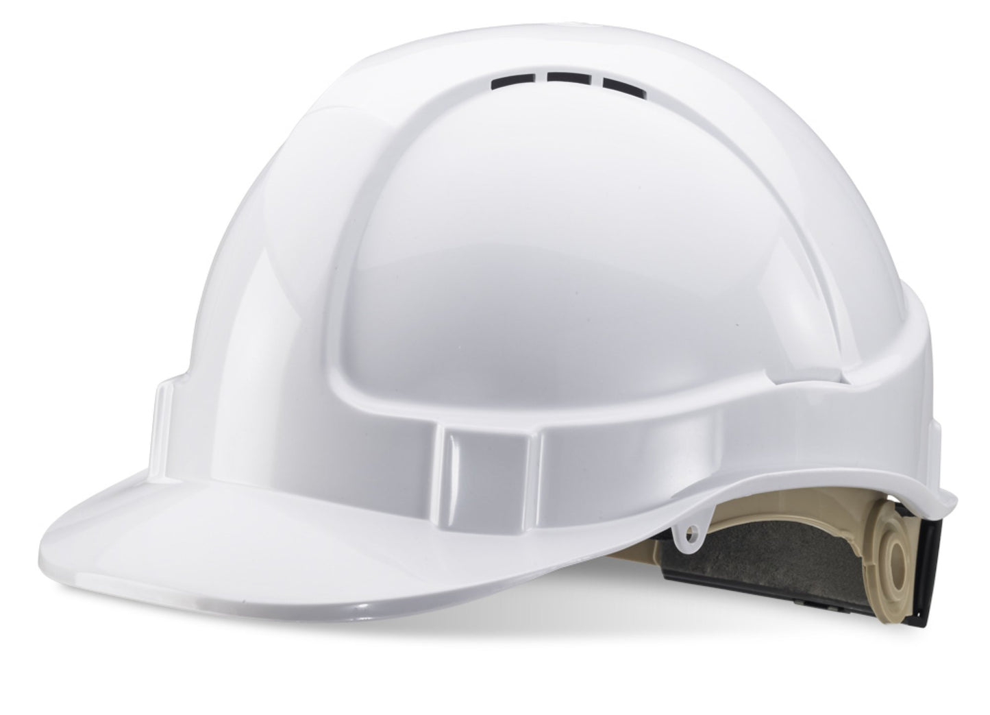 Beeswift Wheel Ratchet Vented Safety Helmet White