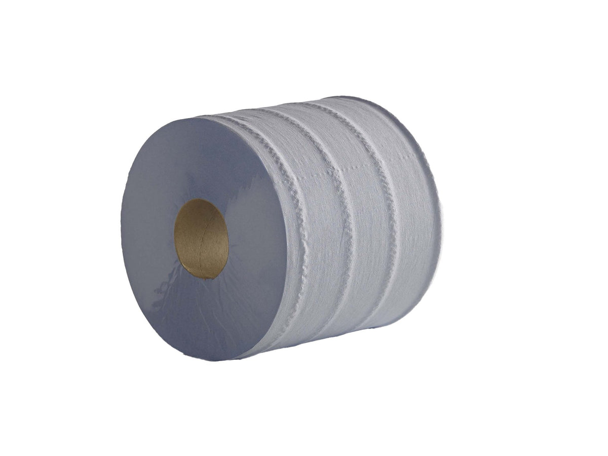 2 Ply Blue Flat Sheet Centrefeed 150m