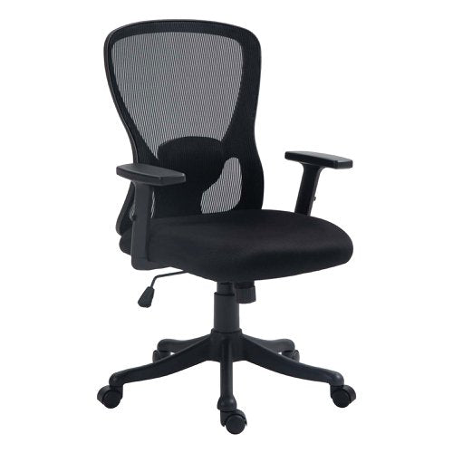 Nautilus Designs Nimbus High Back Mesh Task Operator Office Chair With Height Adjustable Arms Black - BCM/B560/BK DD