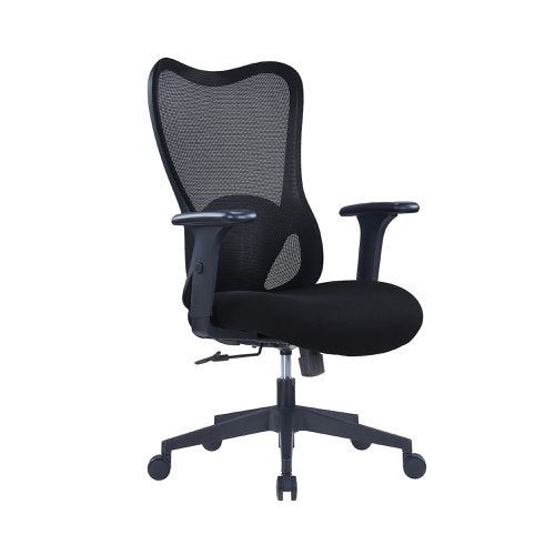 Nautilus Designs Zephyr High Back Mesh Ergonomic Task Operator Office Chair With Height Adjustable Arms Black - BCM/J375/BK DD