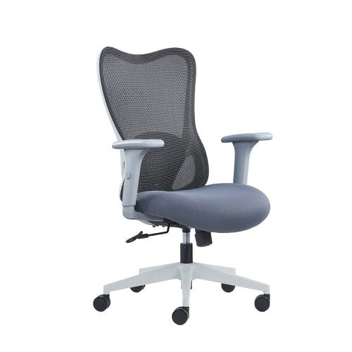 Nautilus Designs Zephyr High Back Mesh Ergonomic Task Operator Office Chair With Height Adjustable Arms Grey - BCM/J375/GY DD
