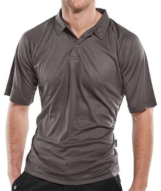 Beeswift B-Cool Wicking Polo Shirt Grey Xxl