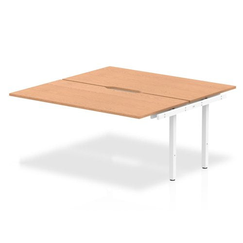 Evolve Plus 1600mm Back to Back Extension Kit Oak Top White Frame BE190 DD