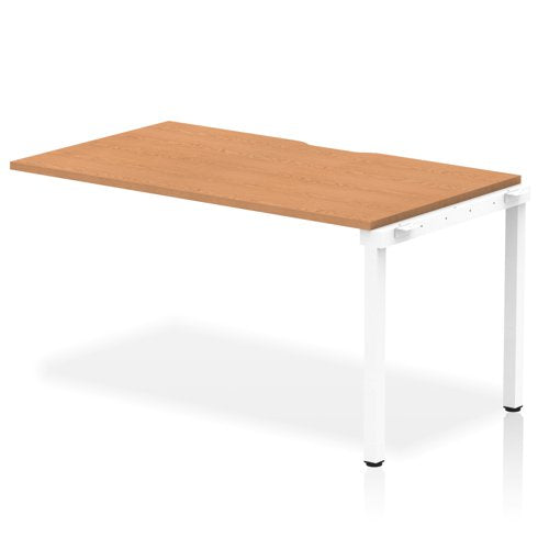 Evolve Plus 1400mm Single Row Extension Kit Oak Top White Frame BE315 DD