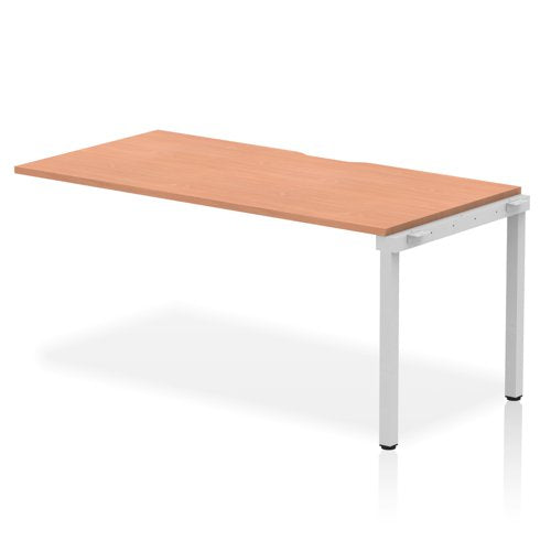 Evolve Plus 1600mm Single Row Extension Kit Beech Top Silver Frame BE328 DD