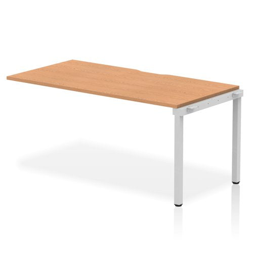 Evolve Plus 1600mm Single Row Extension Kit Oak Top Silver Frame BE330 DD