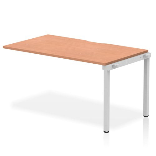 Evolve Plus 1400mm Single Row Extension Kit Beech Top Silver Frame BE333 DD