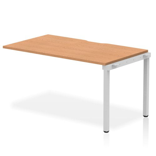 Evolve Plus 1400mm Single Row Extension Kit Oak Top Silver Frame BE335 DD