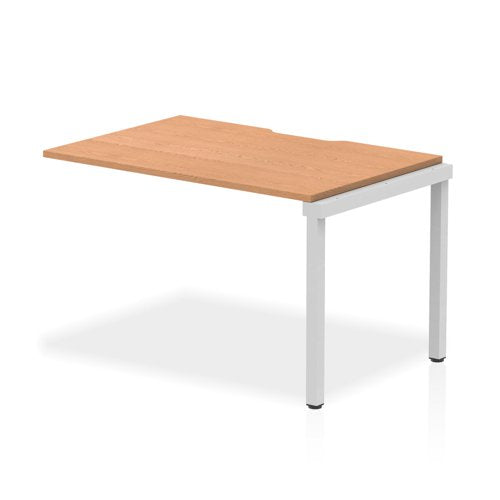 Evolve Plus 1200mm Single Row Extension Kit Oak Top Silver Frame BE340 DD
