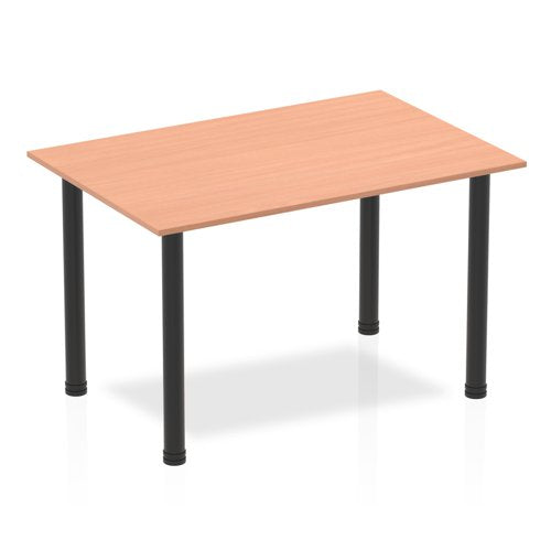 Dynamic Impulse 1200mm Straight Table Beech Top Black Post Leg BF00366 DD