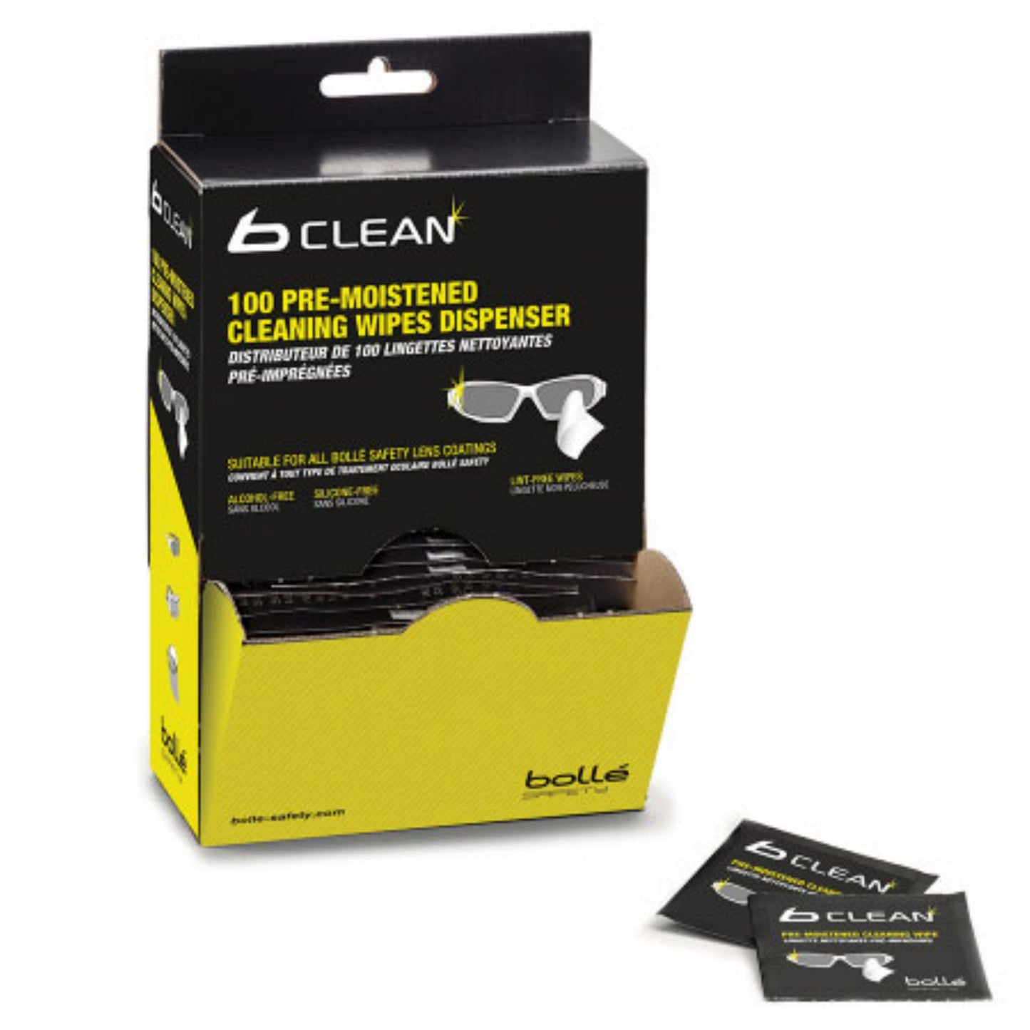 Bolle Safety B100 Lens Cln Wipes(100)