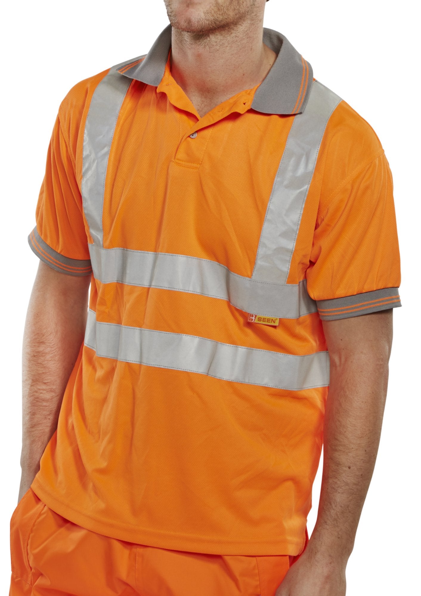 Beeswift Polo Shirt Short Sleeved Orange M