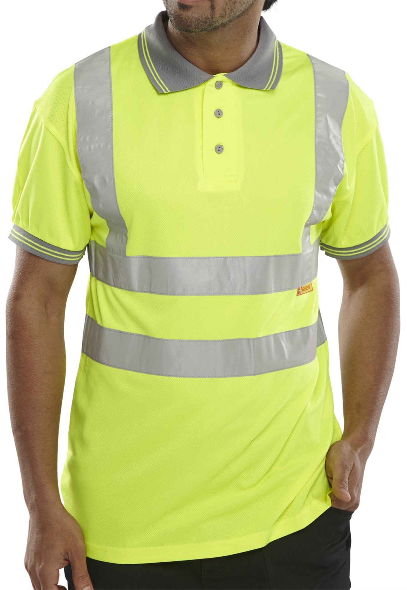 Beeswift B-Seen EN ISO 20471 Hi Vis Yellow Polo Medium