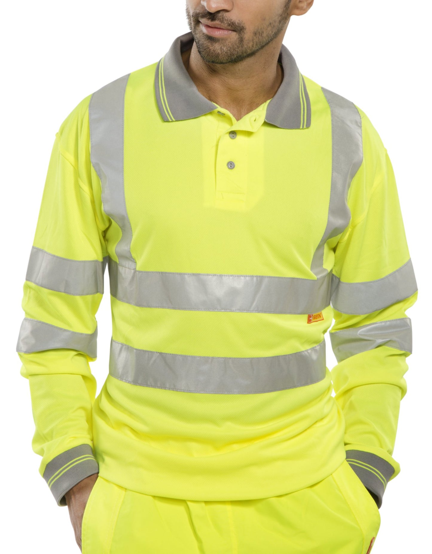 Beeswift Polo Shirt Long Sleeved Saturn Yellow 2XL