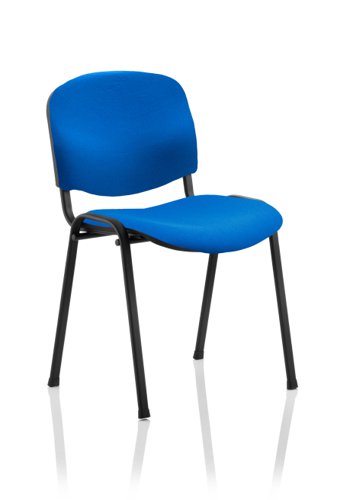 ISO Stacking Chair Blue Fabric Black Frame BR000057 DD