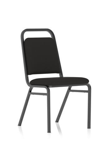 Banqueting Stacking Visitor Chair Black Frame Black Fabric BR000196 DD