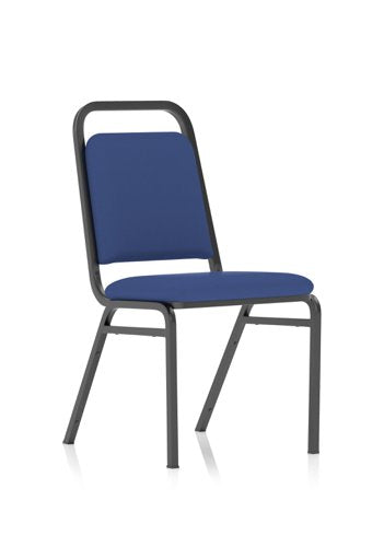 Banqueting Stacking Visitor Chair Black Frame Blue Fabric BR000197 DD