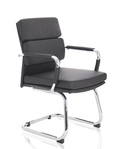 Advocate Visitor Chair Black Soft Bonded Leather With Arms BR000206 DD