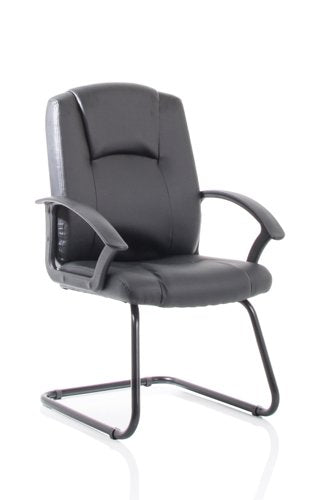 Bella Black Leather Cantilever with Black Frame BR000300 DD