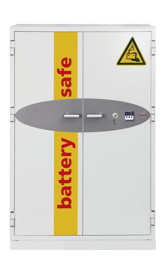 Phoenix Battery Commander Size 3 Lithium Ion Battery Storage and Charging Fire Safe With Key Lock - BS1934K DD