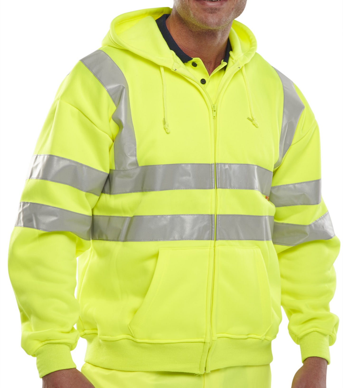 Beeswift Zip-Up Hooded Sweatshirt Saturn Yellow 2XL