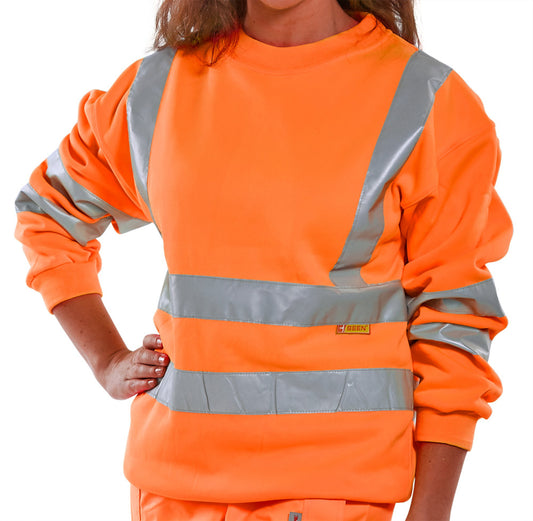 Beeswift Hi-Visibility Sweatshirt Orange S