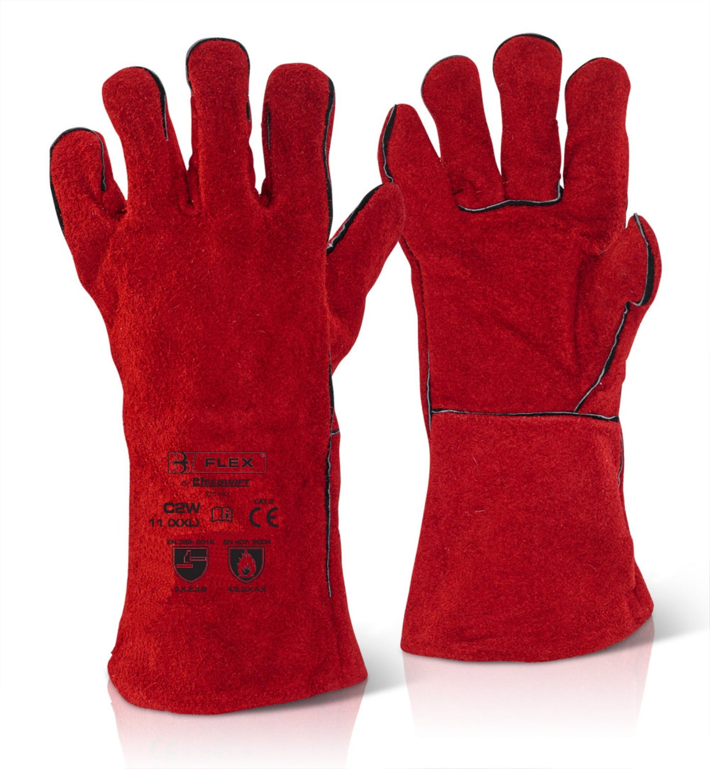Beeswift Red Welders Gauntlet 14”  (Box of 10)