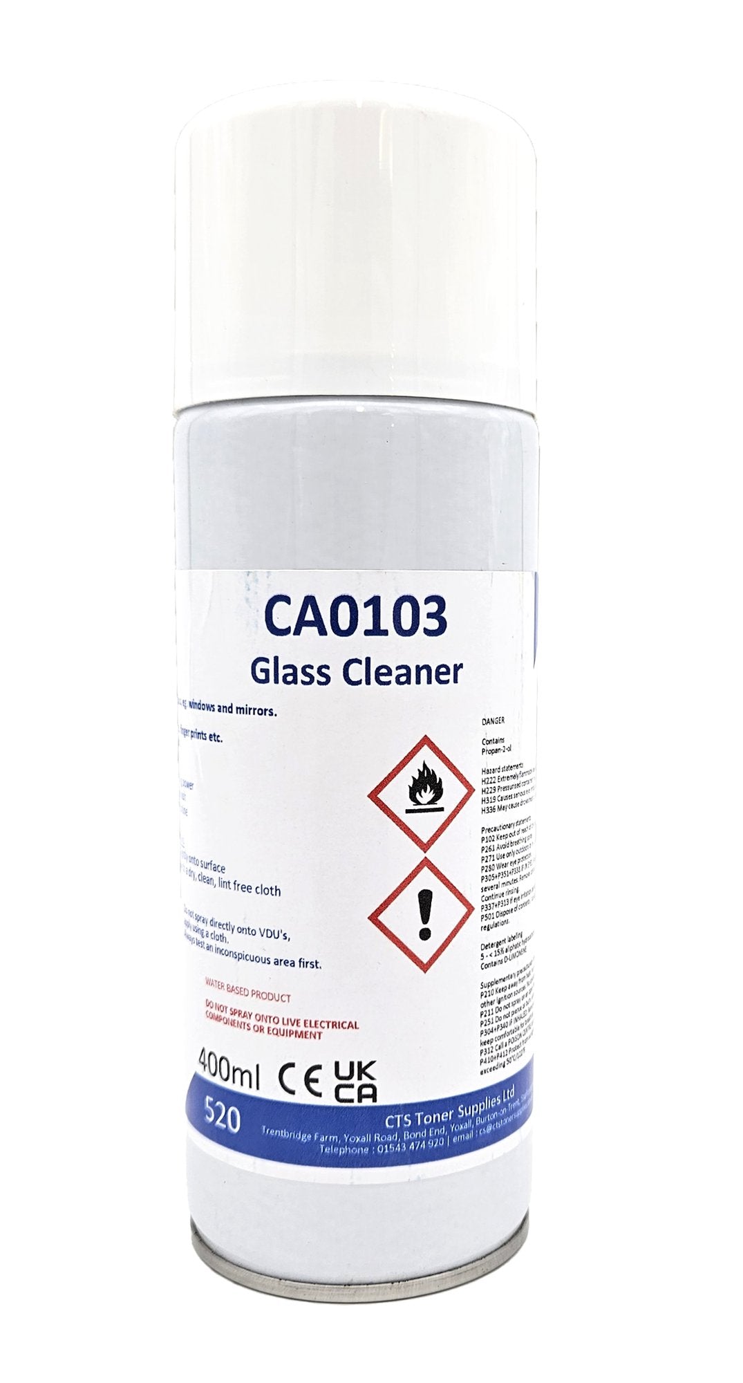 Glass and Mirror Cleaner 400ml Aerosol (1)