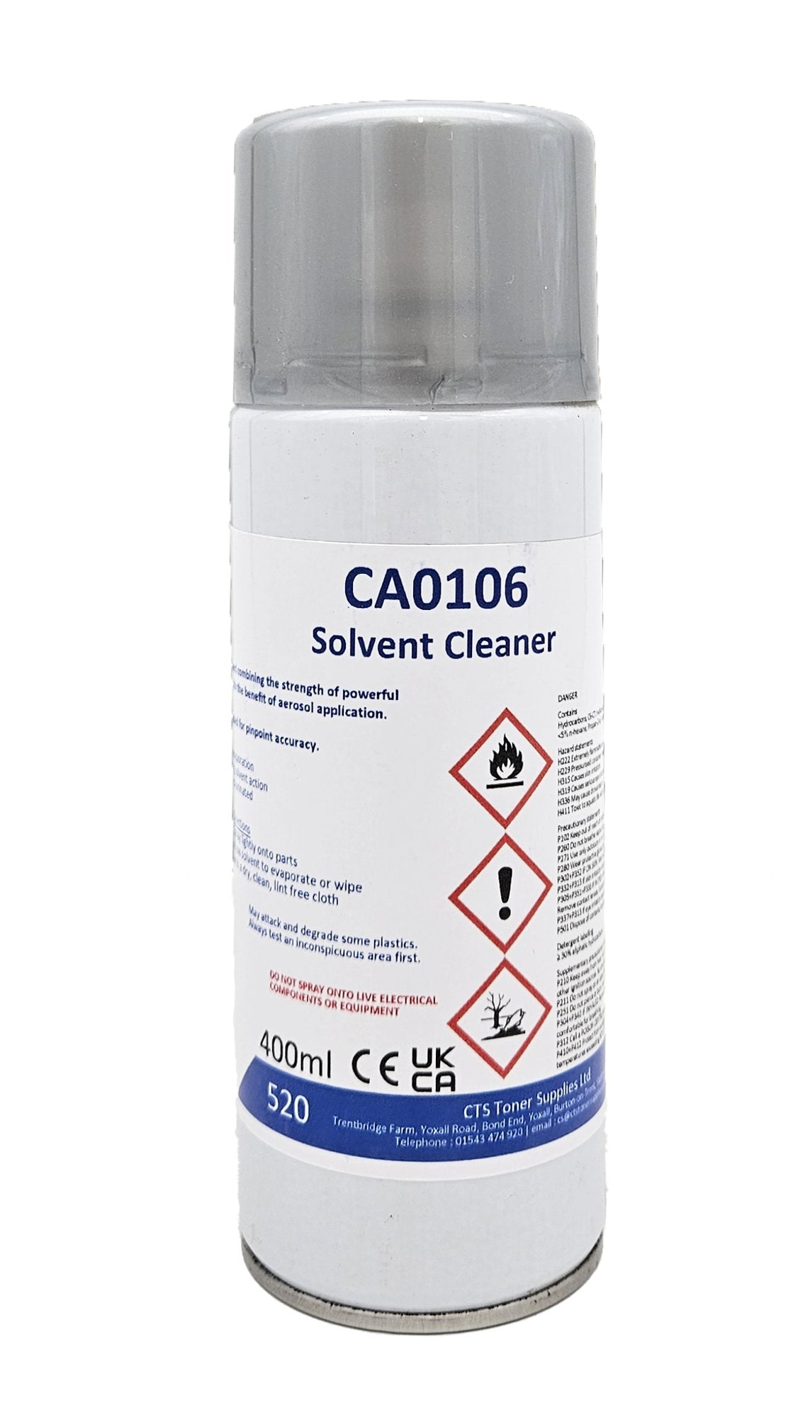 Solvent Cleaner 400ml Aerosol (1) INCLUDES DIRECTIONAL STRAW INSERT