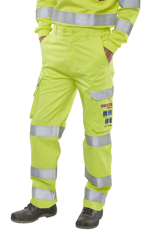 Beeswift High Visibility  Trousers Saturn Yellow 48