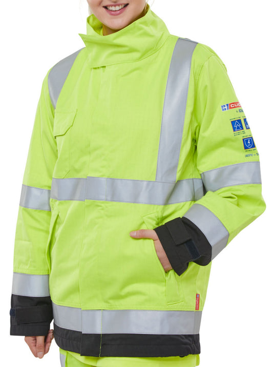 Beeswift Two Tone Arc Woven Jacket Saturn Yellow / Navy 2XL