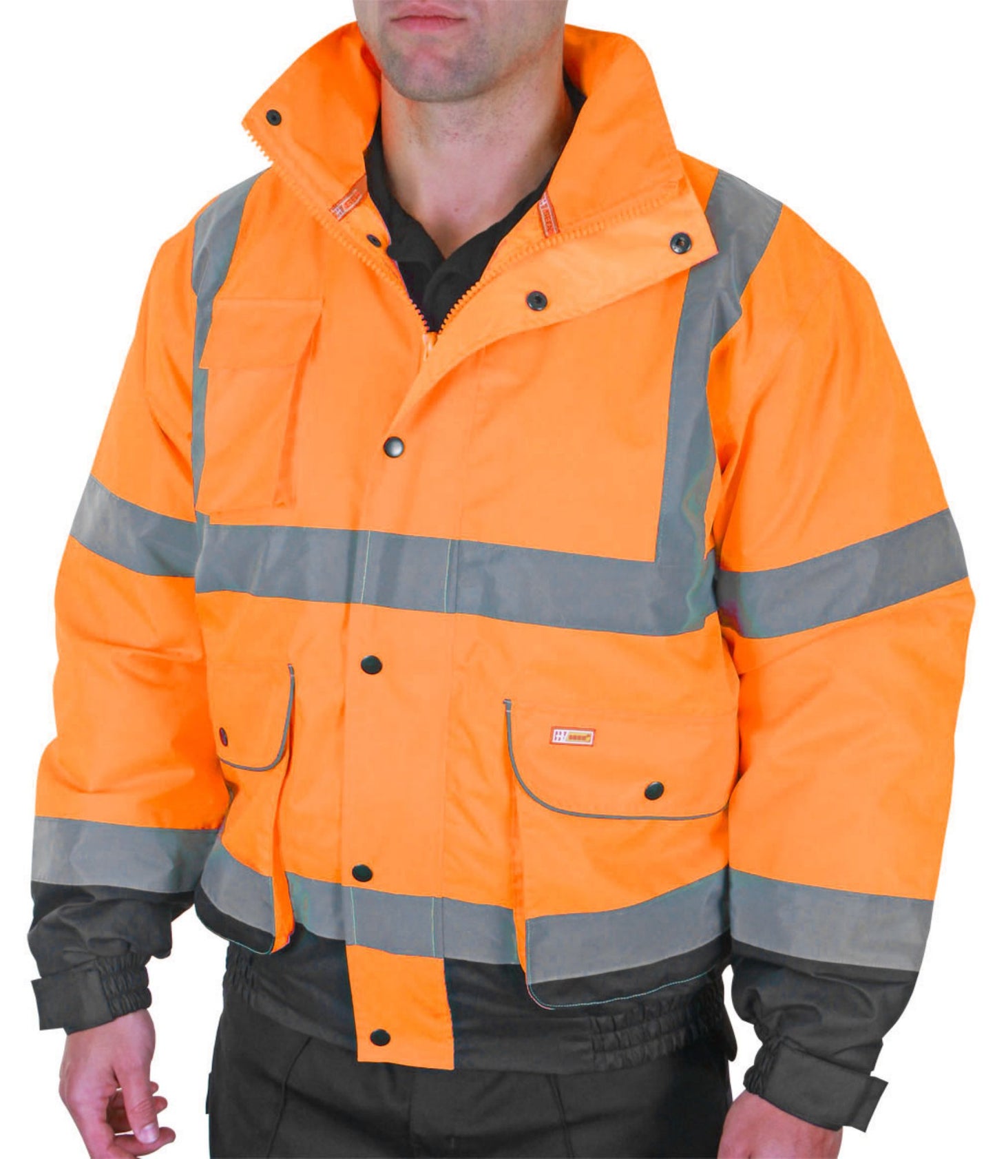 Beeswift Two Tone Constructor Bomber Jacket Orange / Navy 2XL