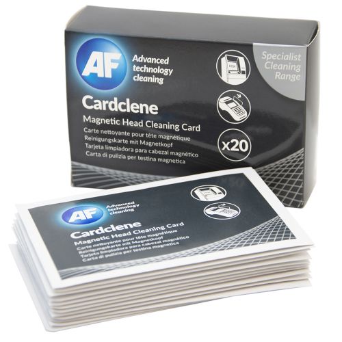 AF Cardclene Impregnated Card Reader Cleaning Cards (Pack 20) 30005361.0001EA