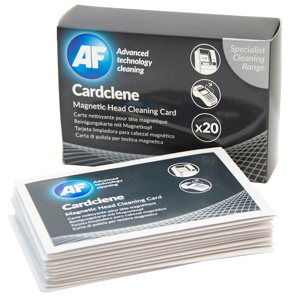 AF Cardclene Impregnated Card Reader Cleaning Cards (Pack 20) 30005361.0001EA
