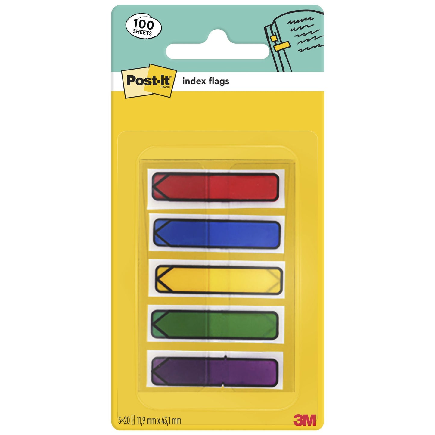 Post-it Index Arrow Flags, Assorted Colo