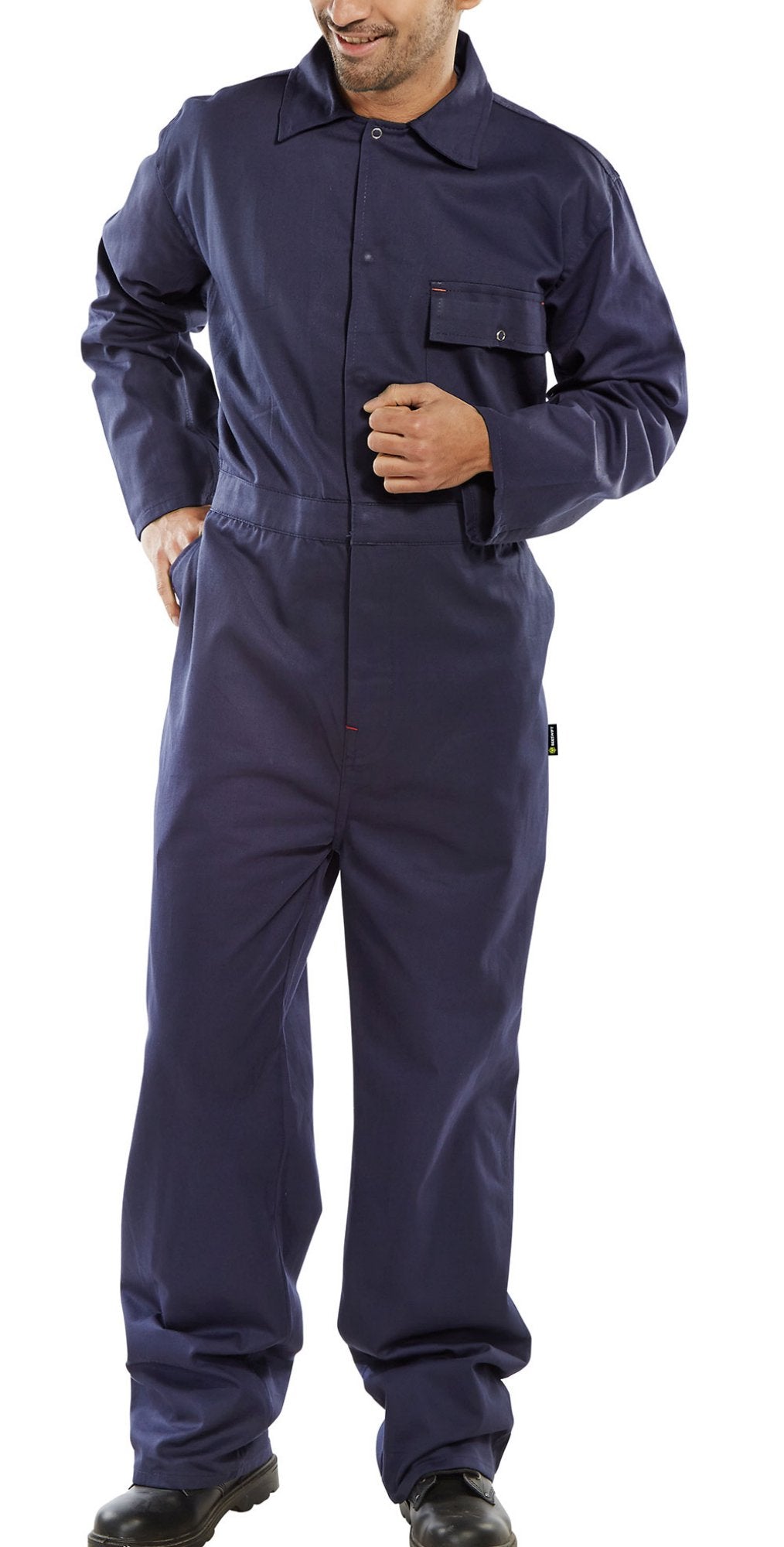 Beeswift Cotton Drill Boilersuit Navy Blue 34